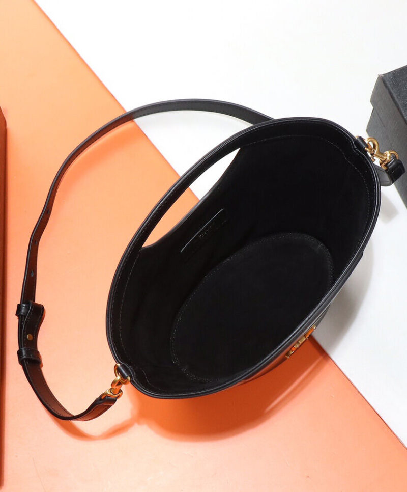 Saint Laurent Celia Mini Tote In Smooth Leather Black